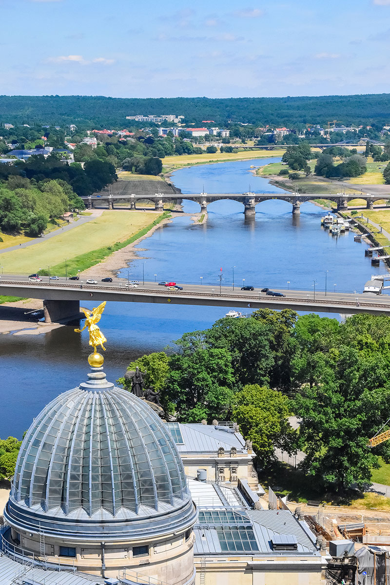 Elbe River and Dresden countryside
