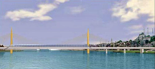 Original design proposed for the Haliç Bridge, 2007.