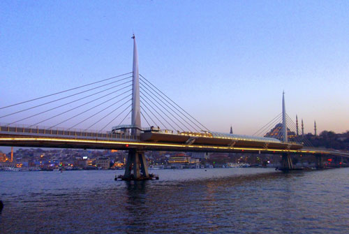 The Haliç Metro Bridge, March 2014.