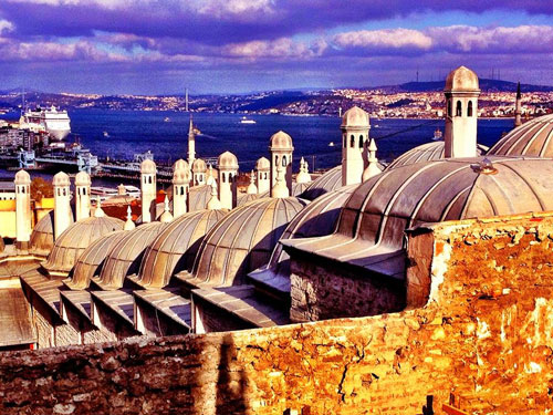 View from the Süleymaniye Mosque Complex to the Golden Horn. Photo by Michael Polczynsky, 2014.
