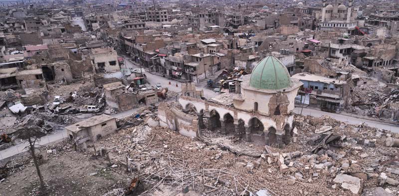 ruins of mosque and city