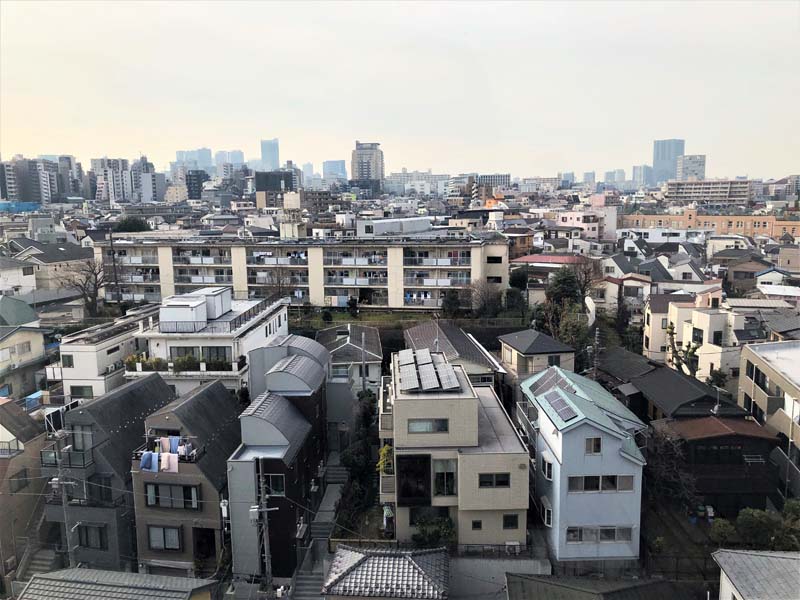 aerial view of city