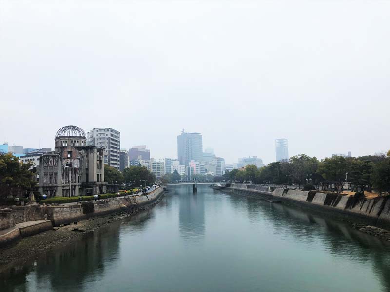 bomb dome alongside river