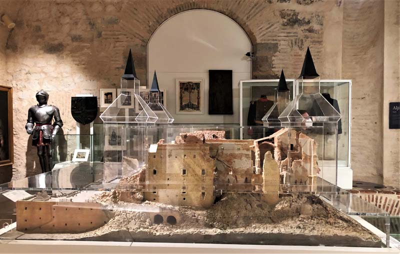 glass model with ruins inside