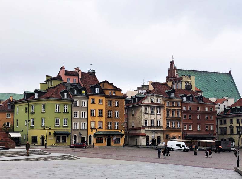 colorful building facades