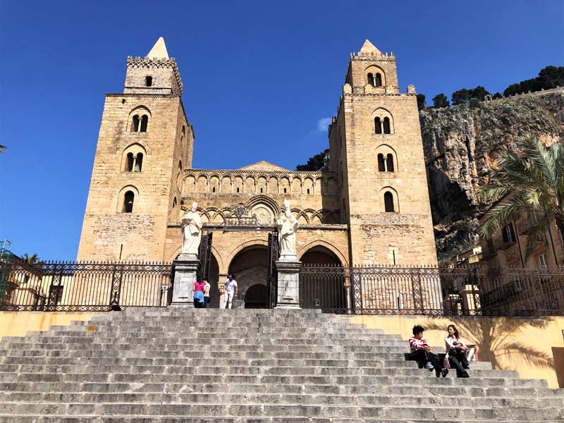 view from steps leading up to cathedral