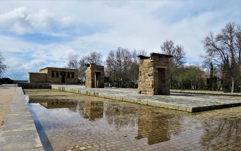 temple in background surrounded by park