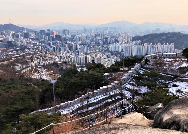 view of city from mountain