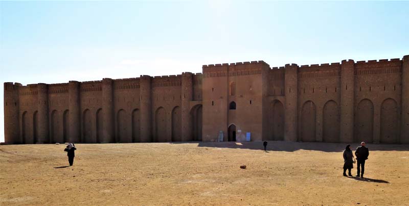 fortress walls with people in foreground