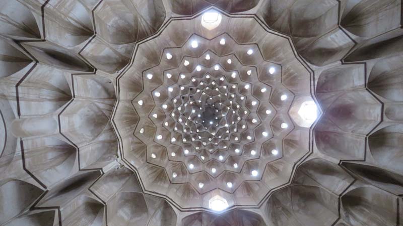 view up into the muqarnas dome