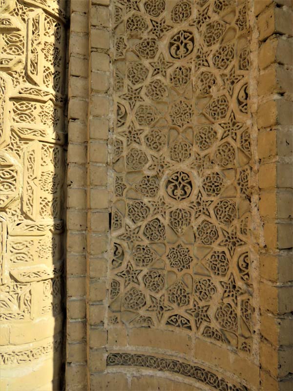 star-shaped patterns inset into brickwork