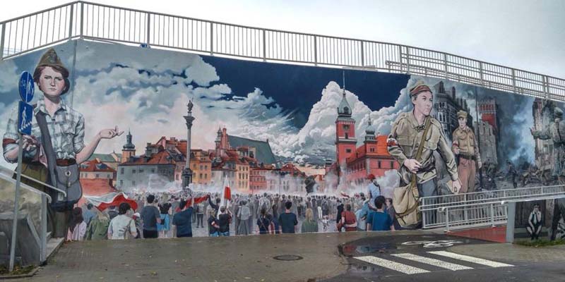 Figure 21-The Warsaw Uprising - a mural by Jarosław Fabis