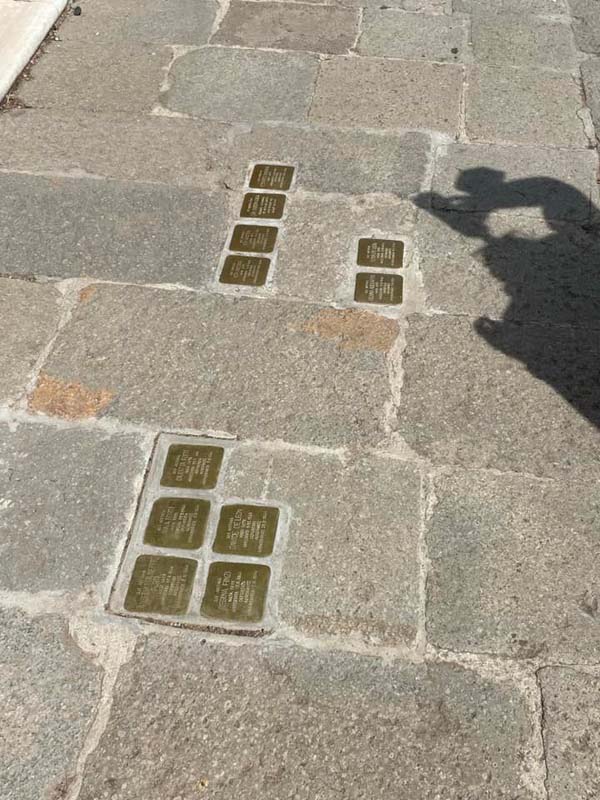 Stumbling stones in Venice