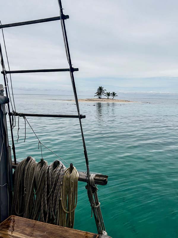 view of small island from boat