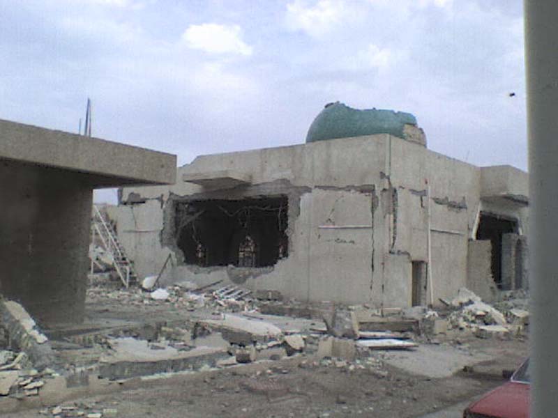 Figure 73, damaged mosque, Baghdad