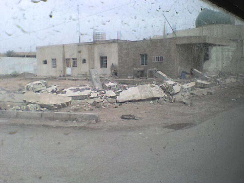 Figure 74, damaged mosque baghdad