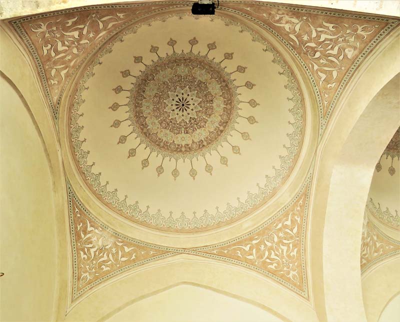 view of dome with painted decoration
