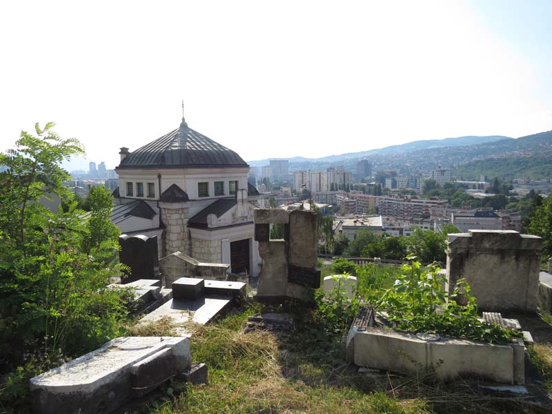 view from cemetery overlooking city