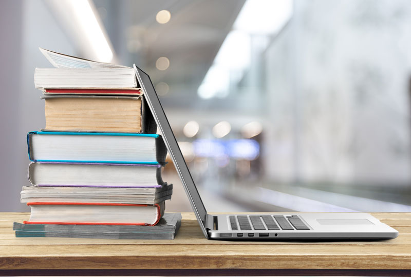 books and laptop