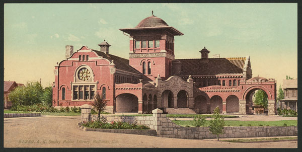 Historic postcard of the A. K. Public Library