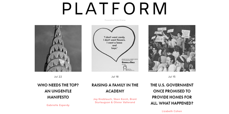 PLATFORM screen shot PLATFORM