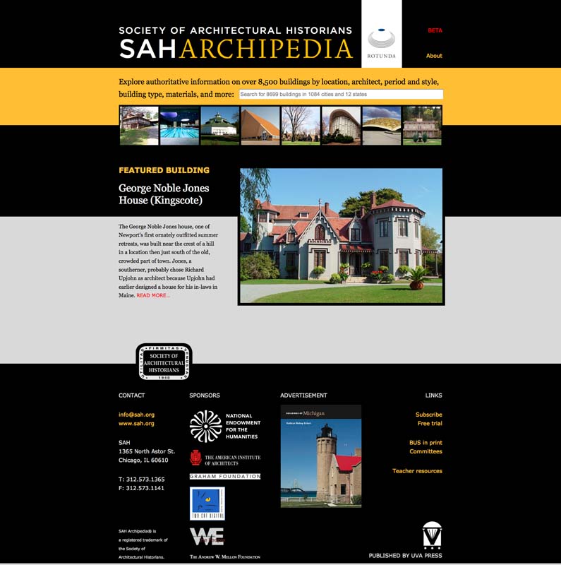 SAH Archipedia Classic Buildings screenshot