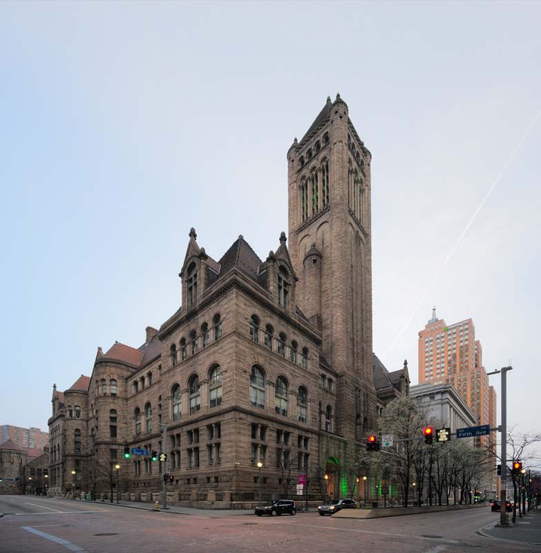 exterior view of courthouse and jail