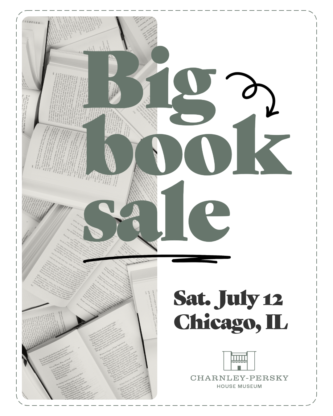 BIG BOOK SALE, Saturday July 12, Chicago, IL to benefit the Charnley-Persky House Museum