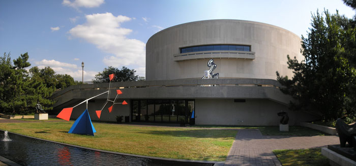 View of the sculpture garden at the Hirshhorn Museum