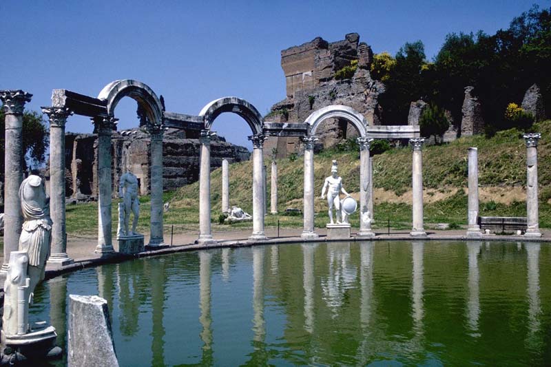 stone arches atop corinthian columns