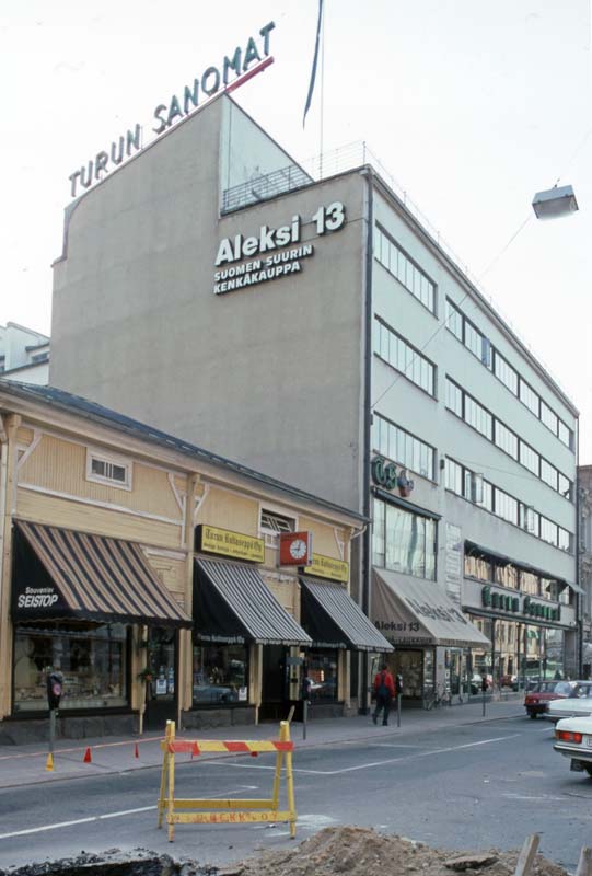 concrete building overlooking street