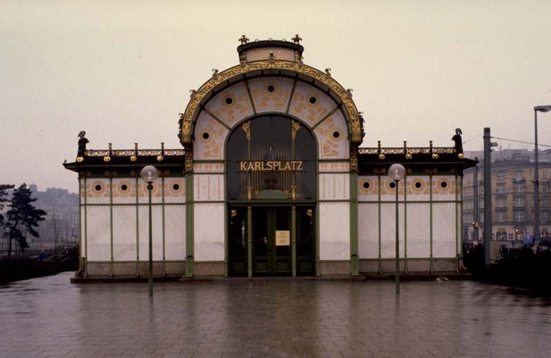 ornamented one-story building with arched entryway