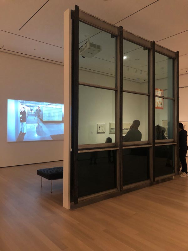 13. Installation view of Architecture Systems gallery with United Nations façade and Jacques Ta