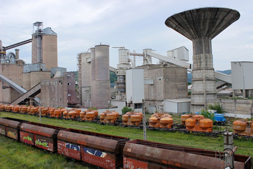 Cement plant, Fieni, Romania. The nation’s largest cement plant under communism, its products sustained the massive housing construction in the capital, Bucharest.