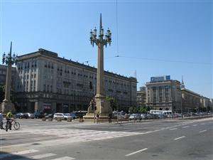 Fig. 8 Józef Sigalin, StanisÅ‚aw Jankowski, Jan Knothe, Zygmunt StÈ©piÃ…â€Ã…¾ski MarszaÅ‚kowska Housing District, view of Konstytucji Square, Warsaw, 1949-53