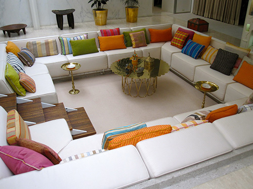 Miller House conversation pit Millyer House conversation pit Columbus